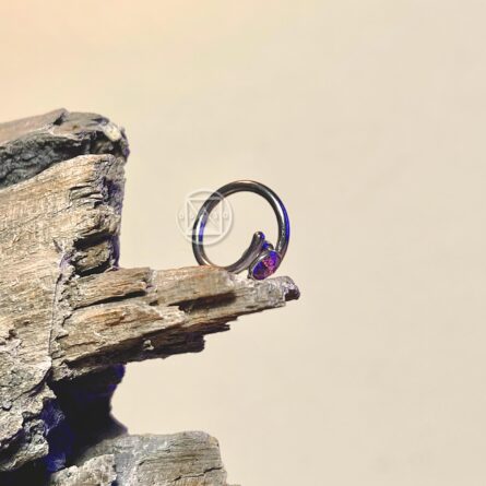 Joia Aco Argola Seguimento Pedra Rosa - 1.2x10 Unid - Imagem 2