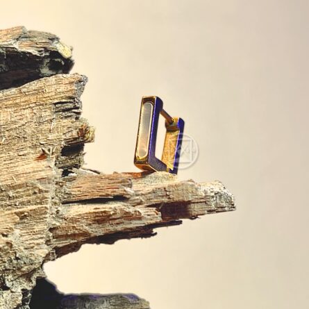 Joia Brinco Aco Dourado Quadrado - 8x8 Par - Imagem 3