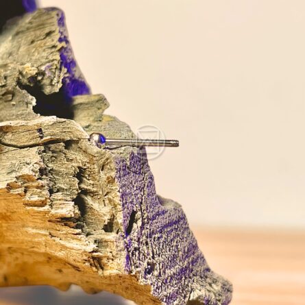 Joia Aco Pdv Gold Mamilo Pedra Branca Coracao - 1.6x14 Unid. - Imagem 2